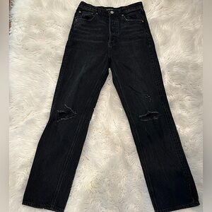 Aritzia Denim Forum Joni Hi-Rise Loose Jean (black)